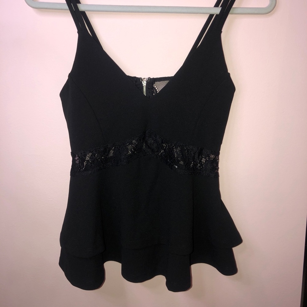 ⭐️ black peplum blouse (4 for $30)